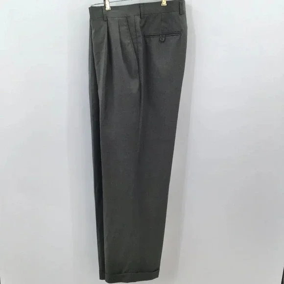 Mens Jones New York Suit 40R Pants 35/28.5 Wool Cashmere Blend Green Houndstooth - Picture 10 of 16